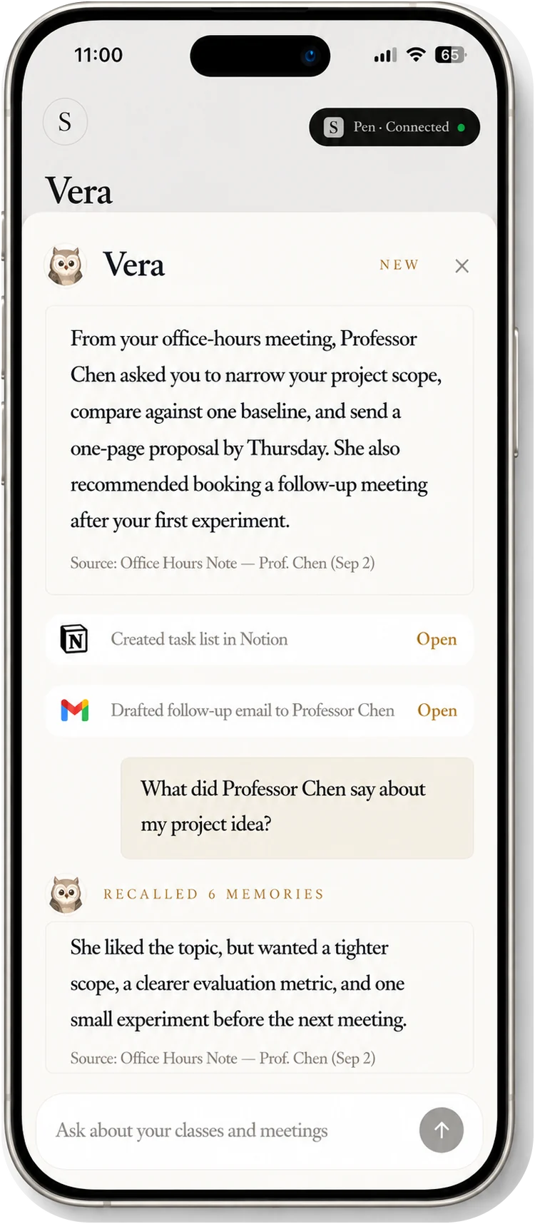 Workflow in the Scriben app, for students