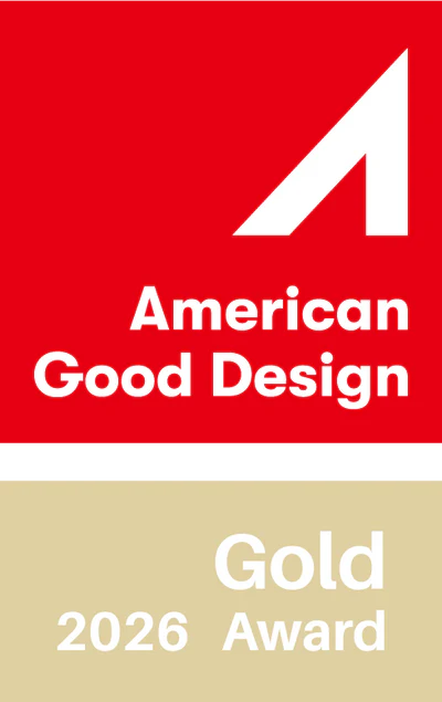 American Good Design Gold 2026 Award badge